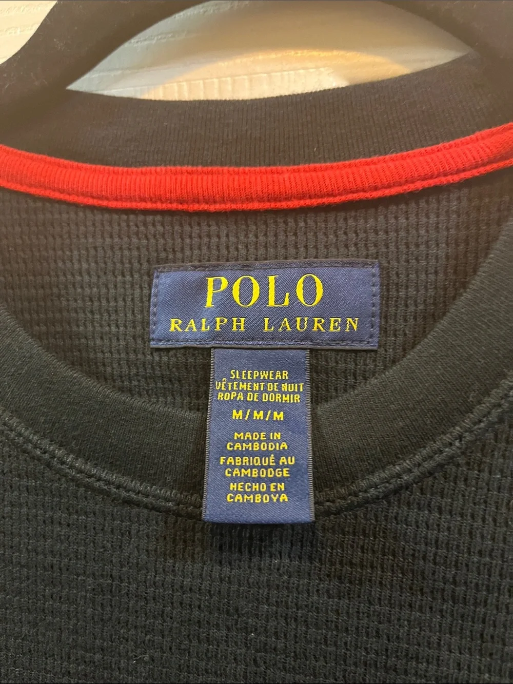 Polo by Ralph Lauren Black Long Sleeve Sleepwear with Red Pony